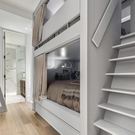 Bunk Room with Adjacent Full Bathroom