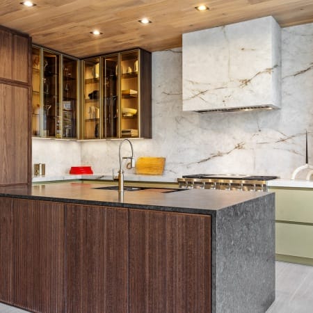 Smoked Glass Front Cabinets