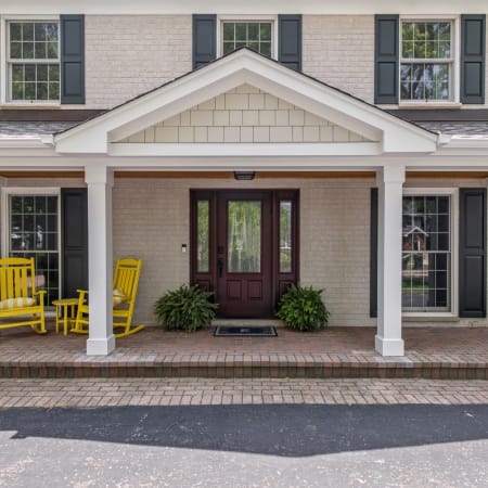 Wide Portico with Cedar Shake
