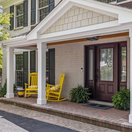 Mahogany Wooden Door with Sidelite
