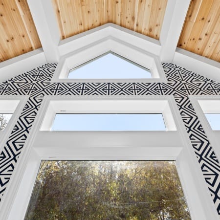 Interesting Vaulted Ceiling with Custom Windows