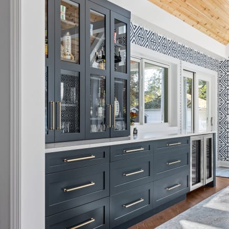 Custom Cabinetry with Dry Bar and Wine Chiller