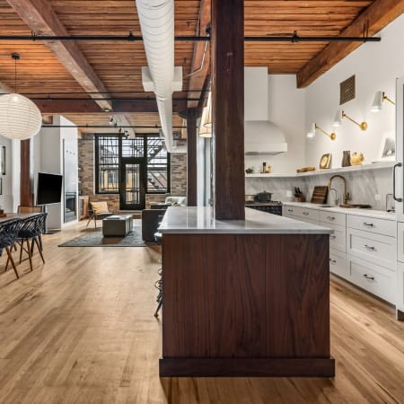 Open Concept Kitchen, Dining, and Living Areas