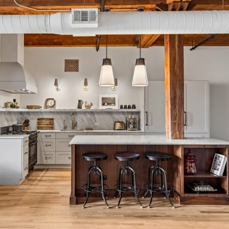 Gorgeous Loft with Exposed Beams and Duct Work
