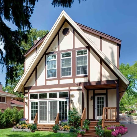 Tudor Style Exterior with Six Front Windows
