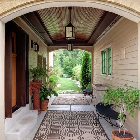 Beautiful Walkway with Teak Ceiling