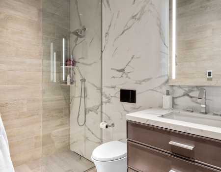 Touchless Toto Toilet, Floating Vanity