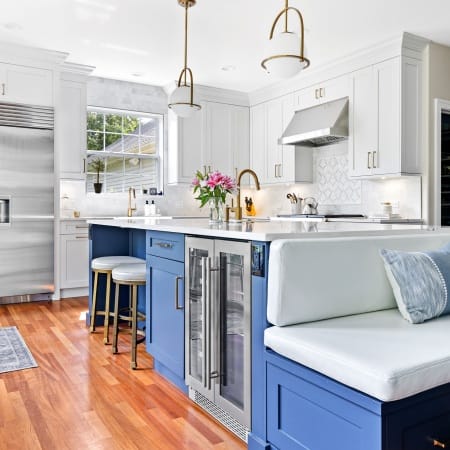 Banquette Seating with Wine Chiller