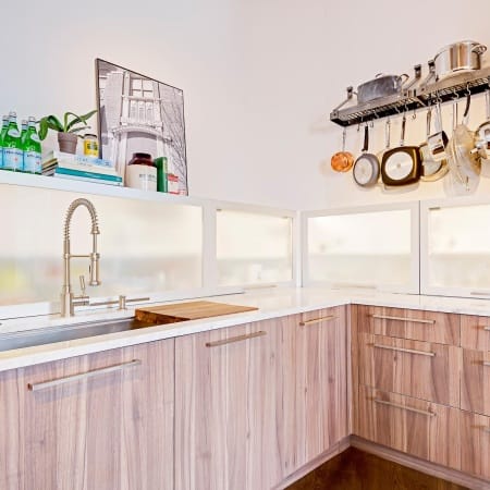 Frosted Glass Front, Lift Up Cabinets