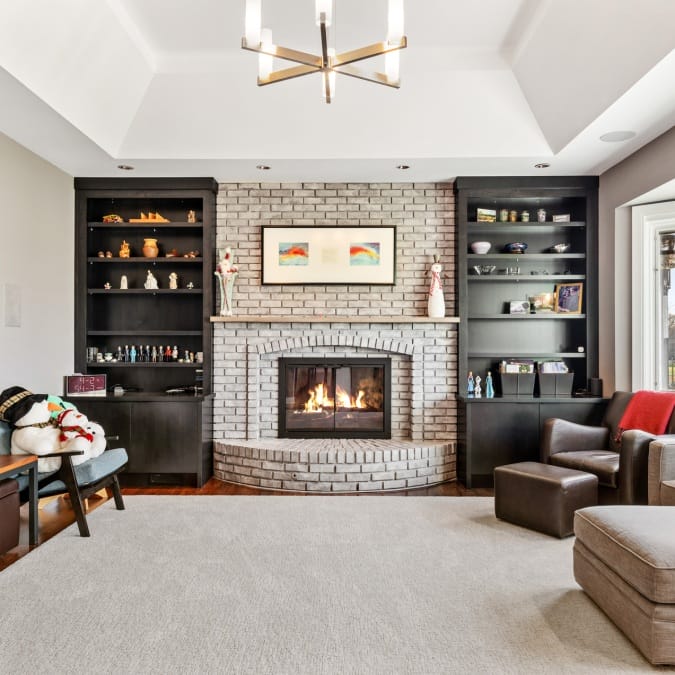 Custom Built-In Cabinetry and Fireplace