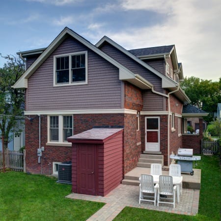 Custom Attached Shed Below Neutral Tone Shake