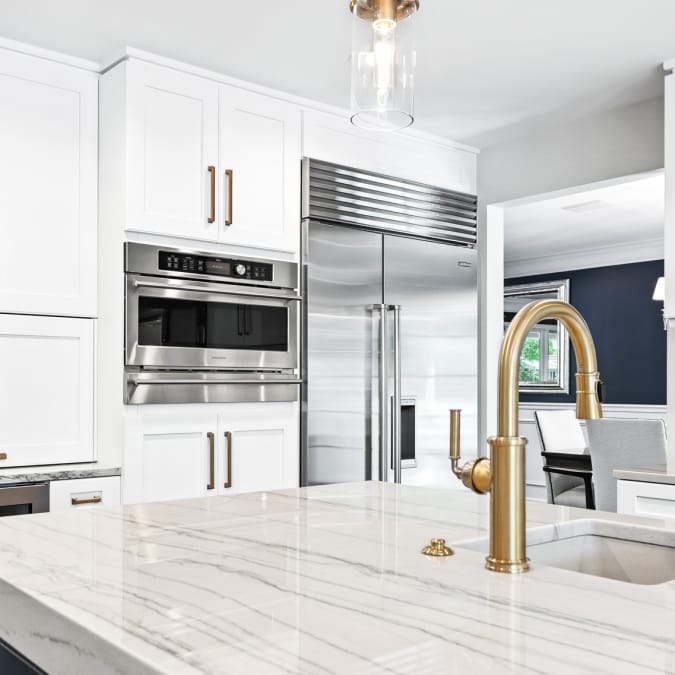 Brass Hardware and Quartzite Counters