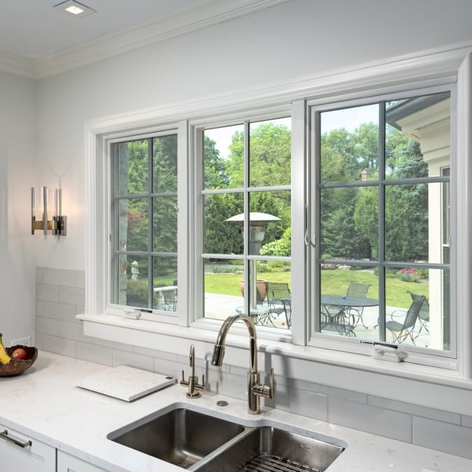 Double Bowl Sink with Subway Tile Backsplash
