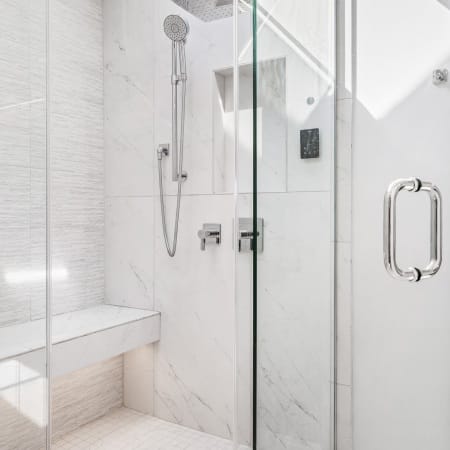 Walk-In Steam Shower with Skylight Above