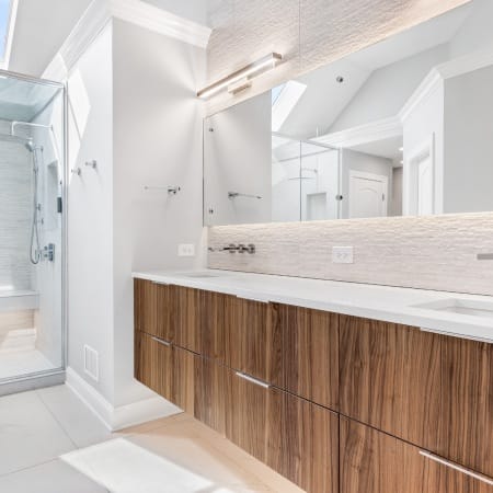 Floating Vanity with Quartz Countertop