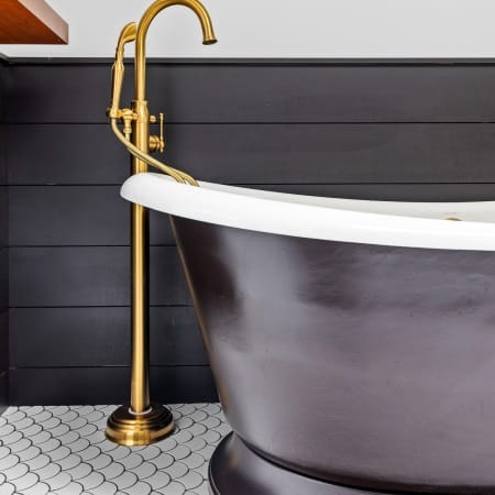 Gold Floor Mounted Tub Filler