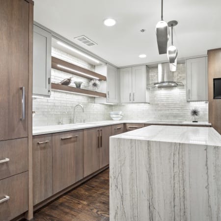 Modern Base Cabinets with Shaker Style Upper Cabinets