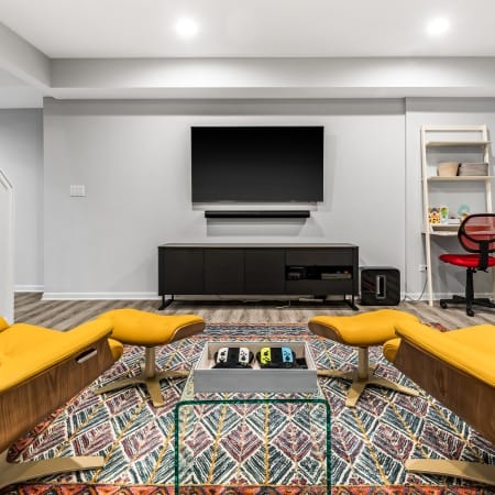 Gaming Area with Recessed Lighting