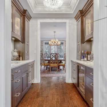 Double Side Butler's Pantry with Quartz Countertops