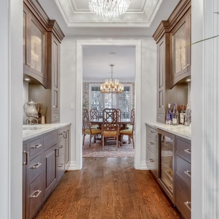 Double Side Butler's Pantry with Quartz Countertops
