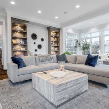 Custom Built and Lit Shelving