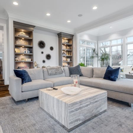 Custom Built and Lit Shelving