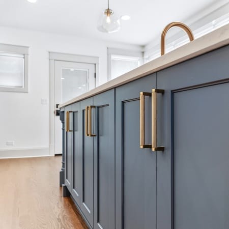 Blue Shaker Cabinets