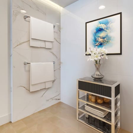 Large Format Quartz Tile Wall