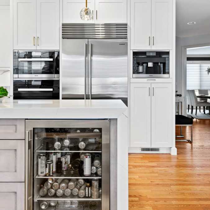 In Island drink refridgerator