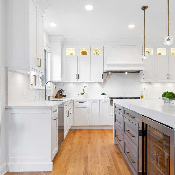 Glass front display cabinetry