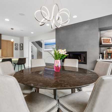 Dining Room with Custom Built-In Shelving