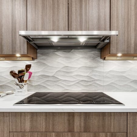 Low Profile Hood Above Electric Cooktop