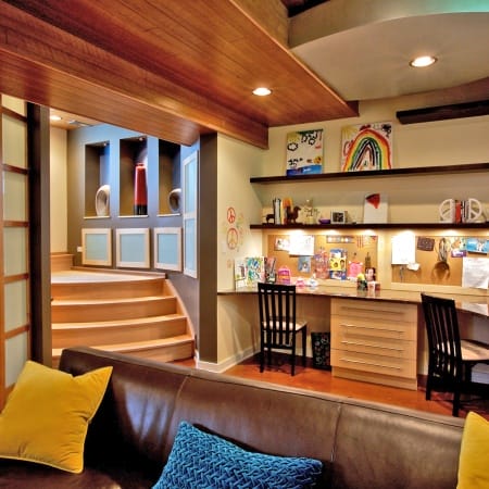 Double Home Office Space with Shelving