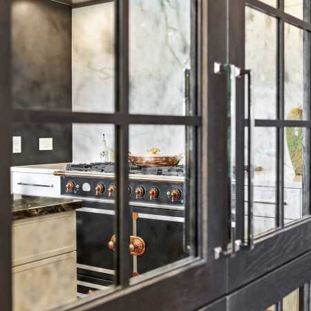 Antique Mirrored Pantry Cabinets