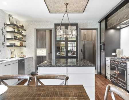 Antique Pantry Cabinet with Mirrored Front