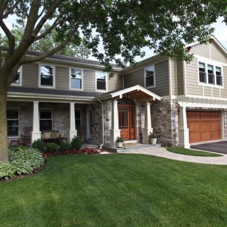 Beautiful Warm Changes with a Wooden Garage Door