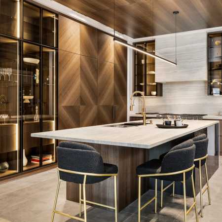 Oversized island with seating