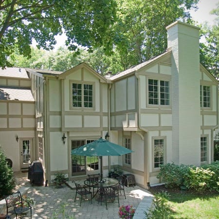 Backside of Home with Chimney