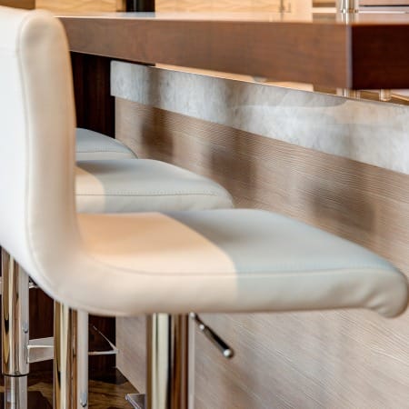 White Leather Bar Stools
