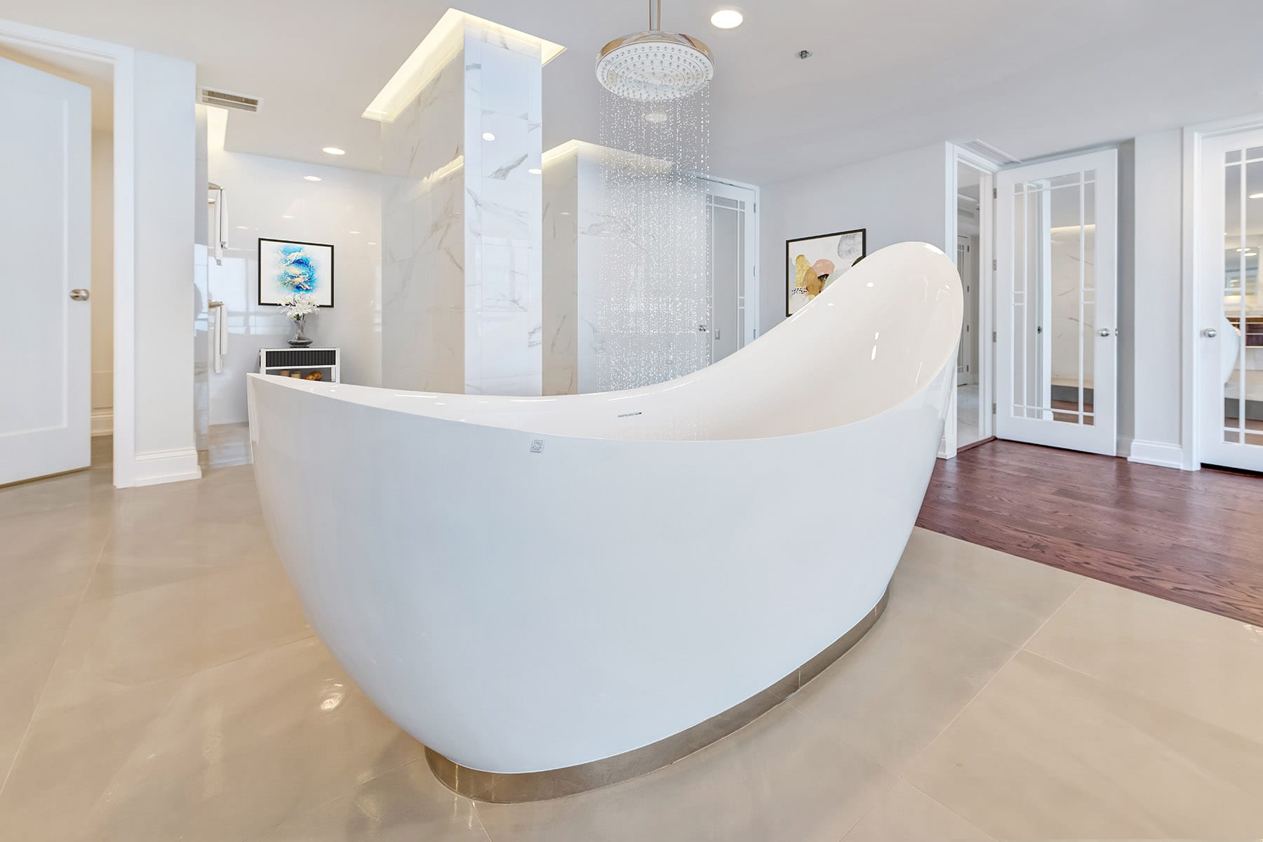 Bathroom With A Freestanding Tub