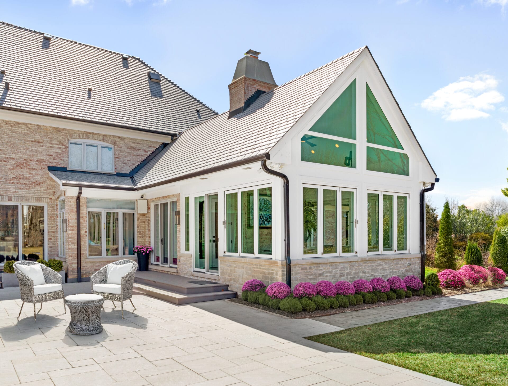 Back of Home Addition with Patio